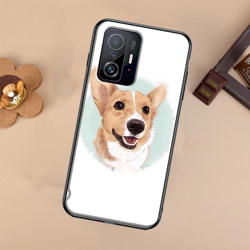 Cartoon Corgi Dog Case For Xiaomi 14T 11T 12T 13T Pro 13 14 Ultra POCO X7 Pro X3 X5 F3 F5 F6 M6 X6 Pro Cover