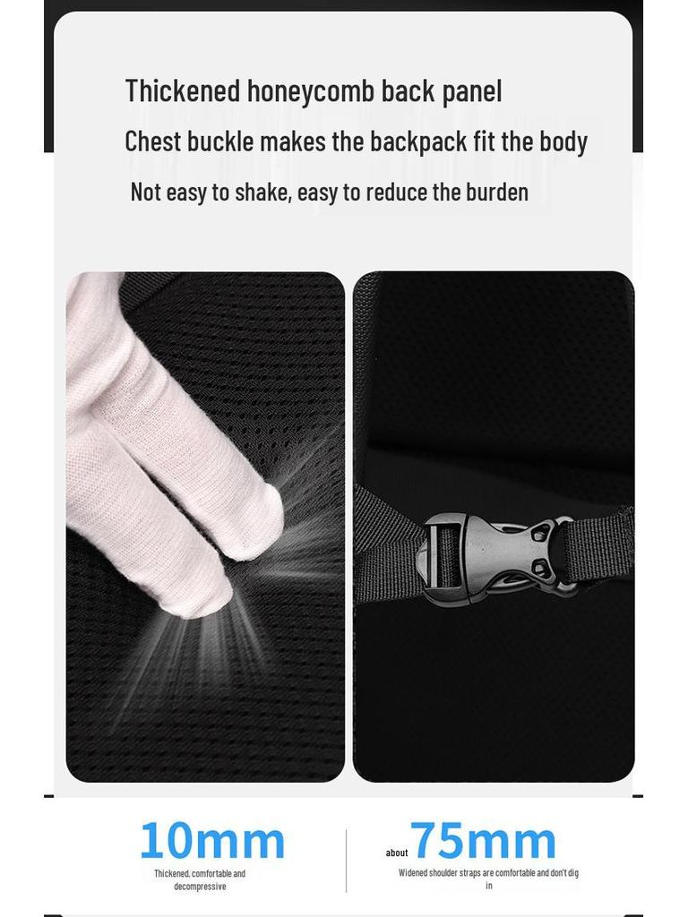 Men's Expandable Business Commute Laptop Backpack - Large Capacity Carry-On for Office & Travel.