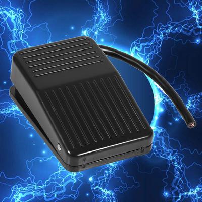 Interruttore a pedale in plastica con alimentazione elettrica 220V/380V, controllo di accensione/spegnimento, colore nero, cavo da 10 cm