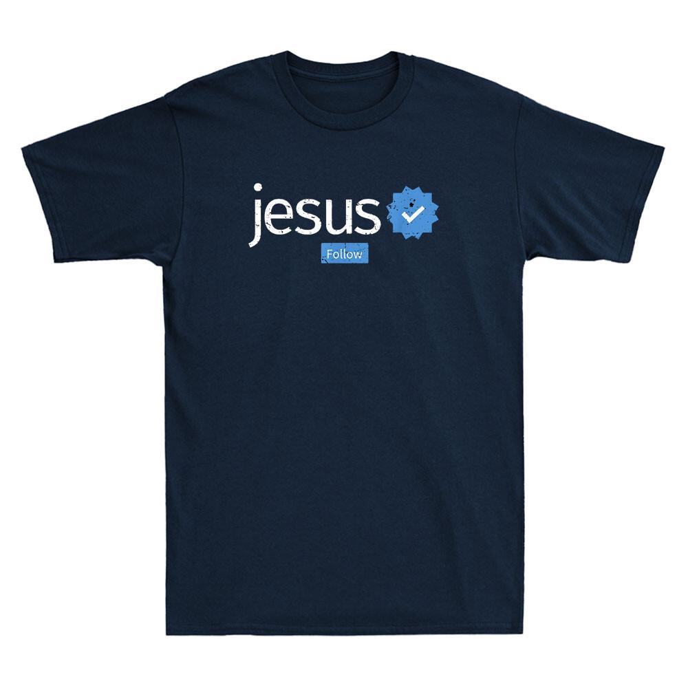 Jesus Follower Shirt Funny Jesus Christian Gift Retro Men s Short Sleeve T-Shirt S