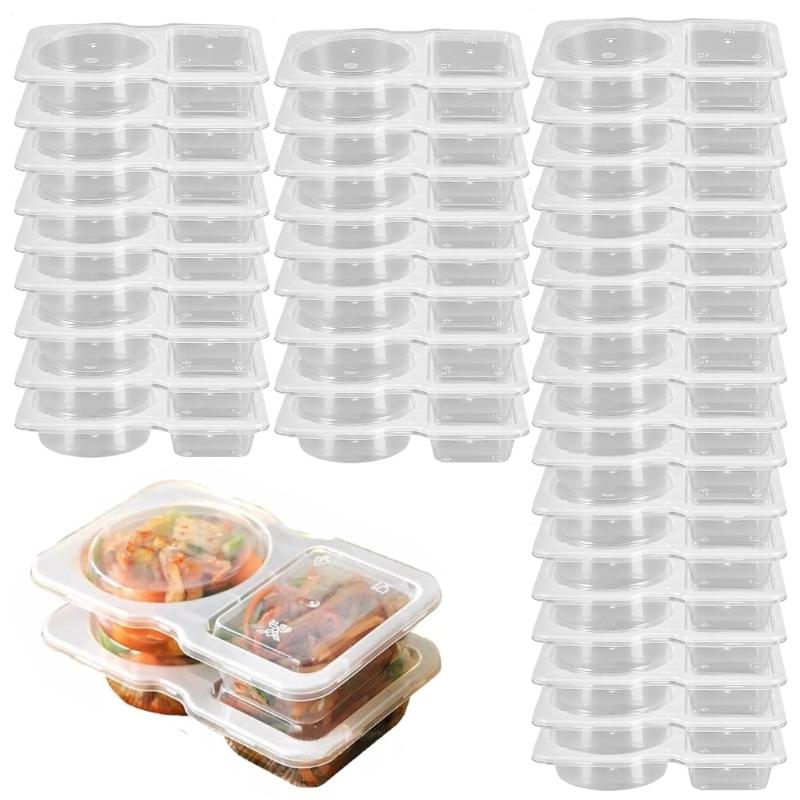 Small Food Container Sauce Box Sauce Container Sauce Dips Holders Seasoning Box Snacks Container Suitable for Sauce