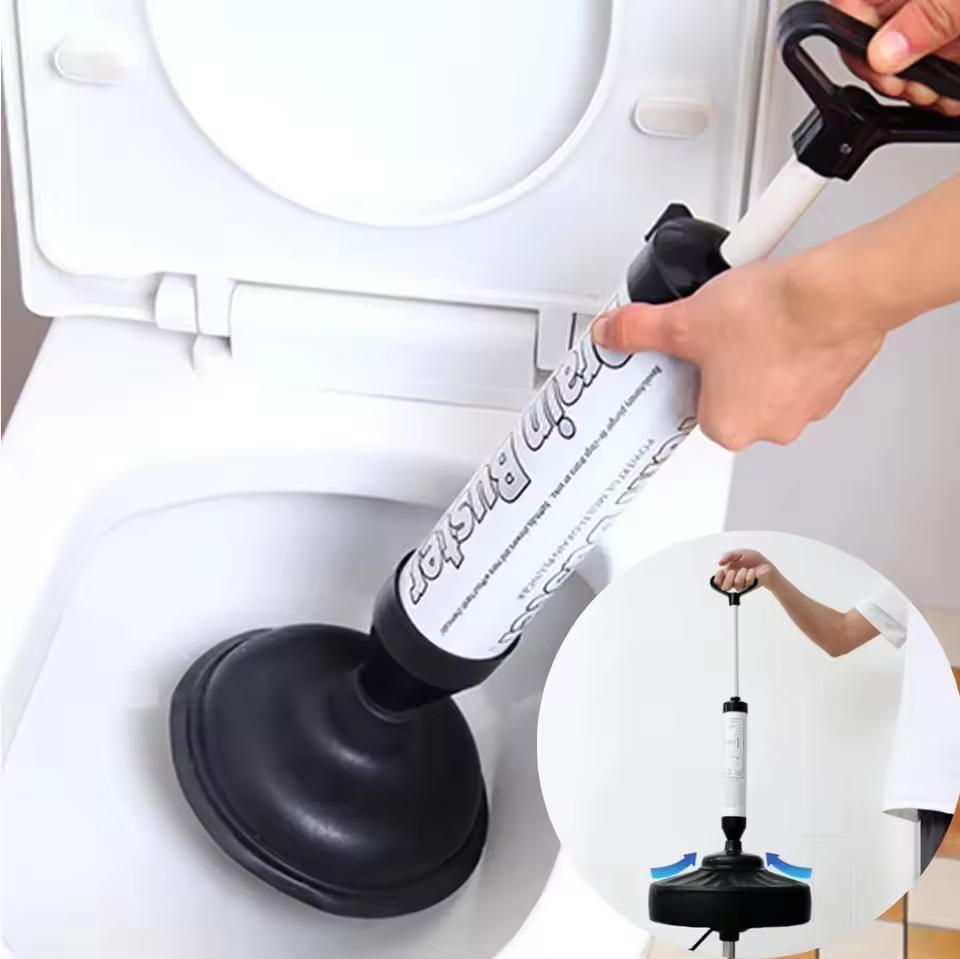 Kraftfull avloppsrensare Kolv Toalettrensare Rörläggning Handfatstäppare Luftavloppsrensare Rörrensare för Badrum Toalett