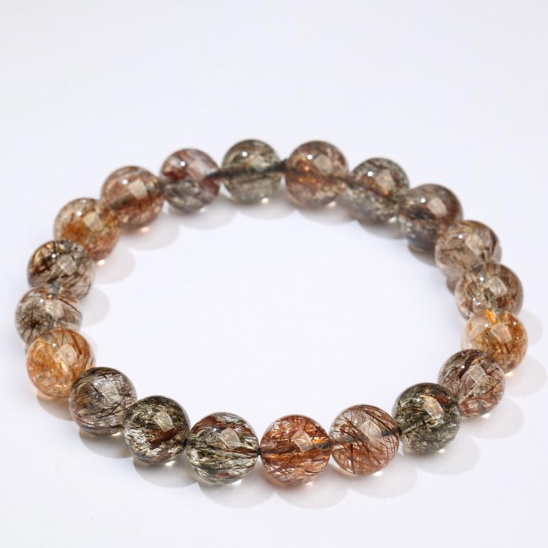 Hongchu Crystal Natural Black Gold Super Seven Bracelet  Black Titanium Crystal Super Seven Bead Bracelet