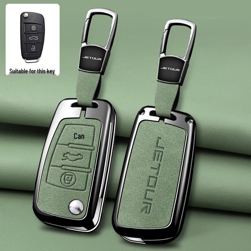 Jetour X70M Folding Key Cover (2019-2022) - 1.5T Model High-Grade Key Fob Case with Metal Shell Buckle (2021)