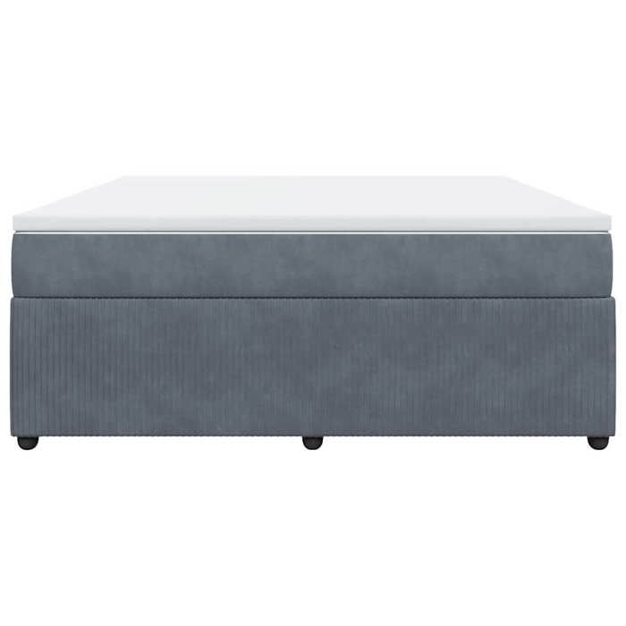 Maison Exclusive - Dark Grey Bed Slat Base and Mattress 180x200cm Velvet