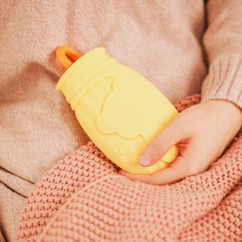 Cartoon Silicone Hot Water Bottle - Microwave Ready, Explosion-Proof, Cute Hand Warmer for Babies