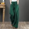 Sixteen-color Spring and Summer Cotton and Linen Women's Loose Large Size Wide-leg Pants, High-waist Mopping Pants, Straight-leg Pants
