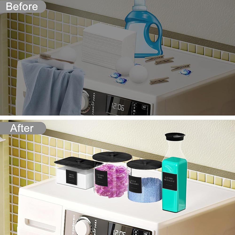 3+1 Pack Laundry Pods Containers & Dryer Sheet Holder & Laundry Detergent Dispenser, Laundry Room Organization and Storage Jars