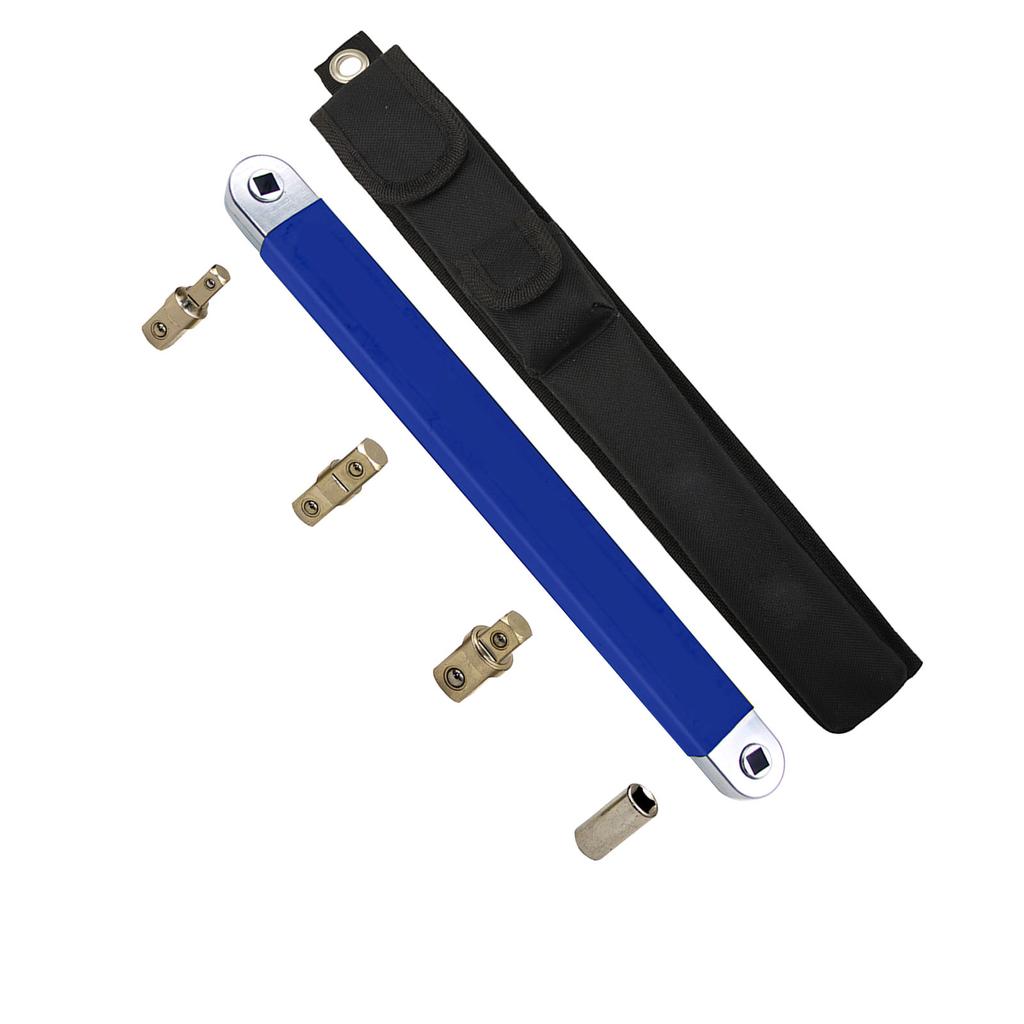 Offset Verlängerungsschlüssel-Set Hochkohlenstoffstahl Multifunktionaler Ratschen-Verlängerungsschlüssel mit 3