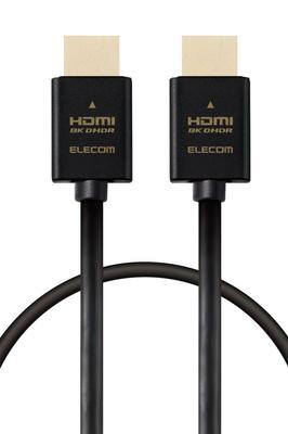 Elecom HDMI Cable 1m Ultra High Speed 4K 8K High Speed HDMI Cable Certified 48Gbps Ultra High Speed for Game 7680 X 4320 eARC Black (120Hz) (60Hz)