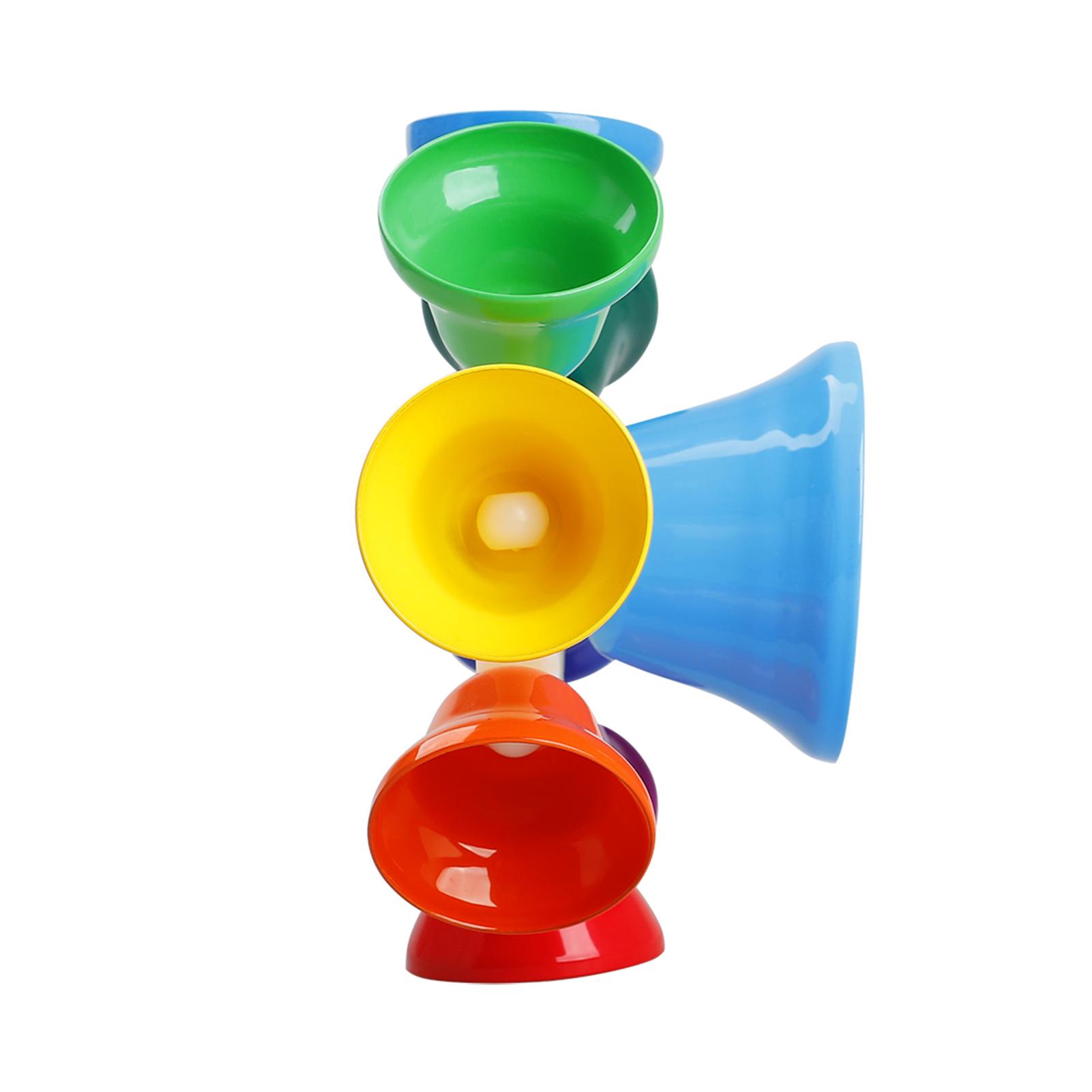 

8-нотный ручной колокольчик, ударный инструмент, музыкальная игрушка с палочкой для детей, малышей, раннее музыкальное образование разноцветный