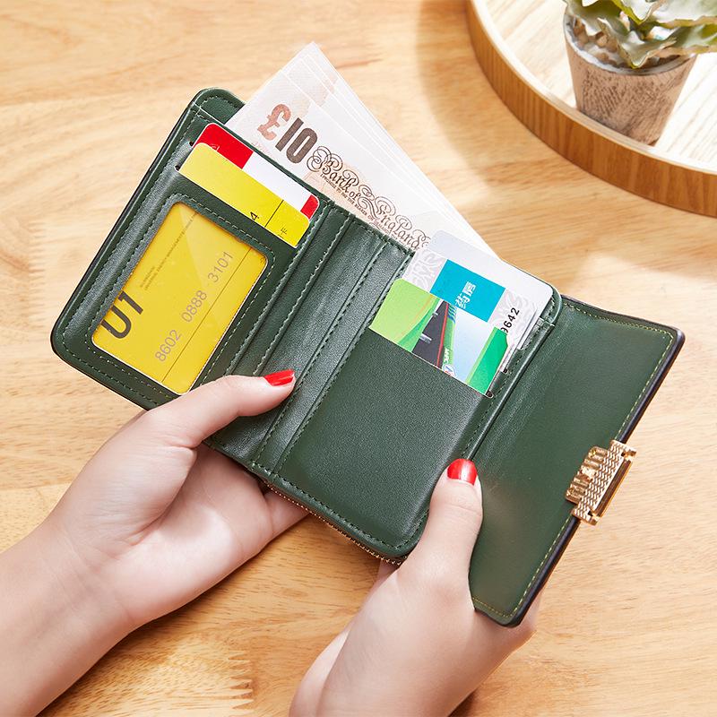 2025 Embroidered Accordion Card Holder Zipper Wallet for Women