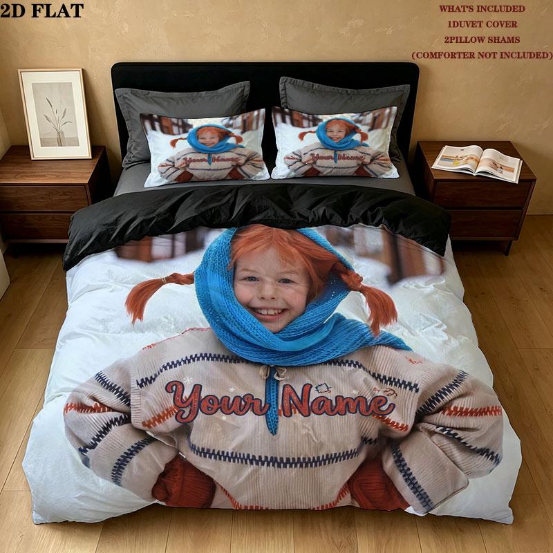 Springtime Fantasy Custom Name Pattern Bedding Quilt Set Quilt Cover Pillowcase Home Gift(1 * duvet cover + 2 * pillowcase, without core)