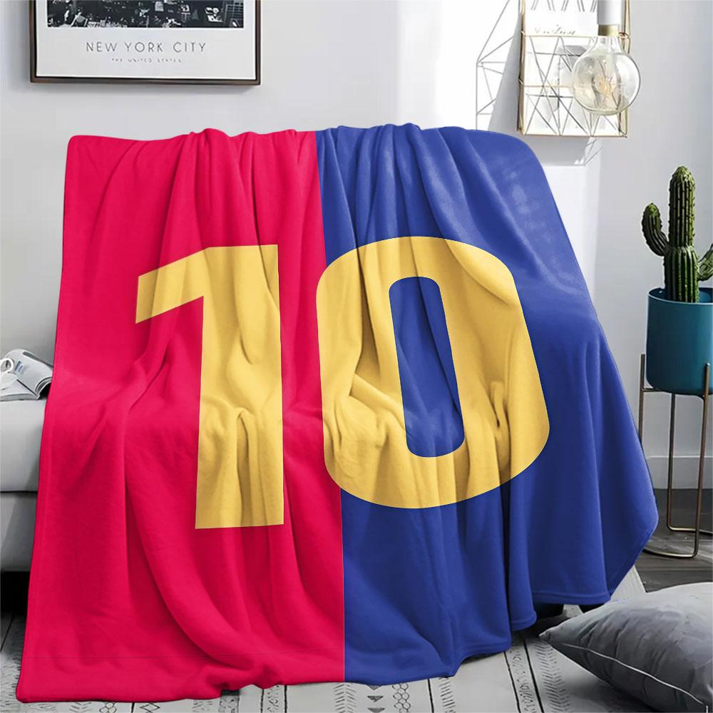 1PC Lionel Messi Patterned Flannel Blanket Suitable For All Seasons for Home Decor Warmth and Comfort Gifts Holiday Present
