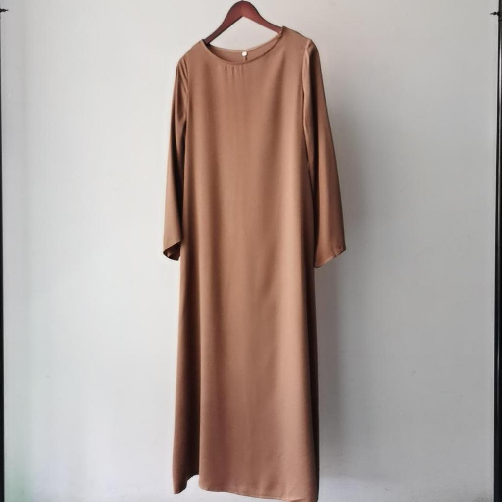 Yiduo Duo Round Neck Flared Sleeve Muslim Fashion Dress 21512#