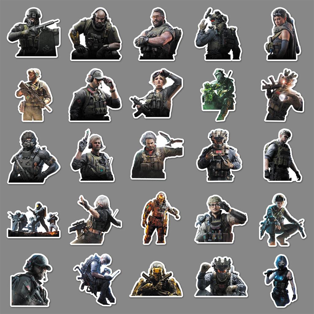 Delta Force Shooting Game Stickers - 50 Cool Trendy Designs for Computers & Water Bottles