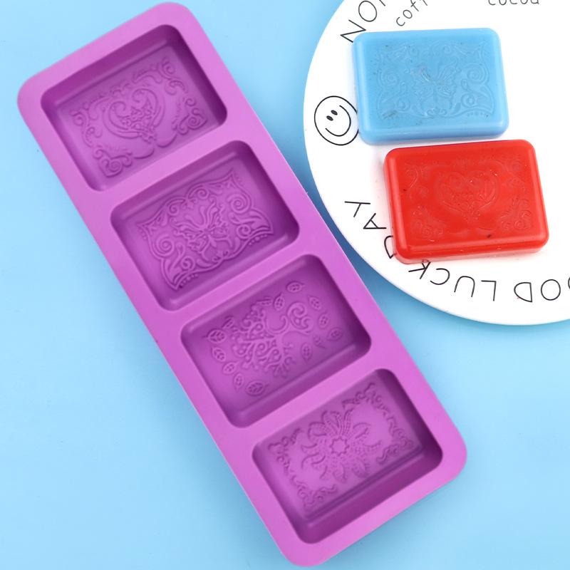 Handmade Soap Mold,Patterned Silicone Mold, Aromatherapy Plaster Mold,Cold Process Soap Mold,High-Temperature Resistant Food-Grade Silicone Cake Mold
