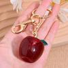 New Fruit Crystal Series Bag Hanging Pineapple Apple With Leaf Pear Bag Keychain Hardware Bag Accessory Exquisite Pendant Decors