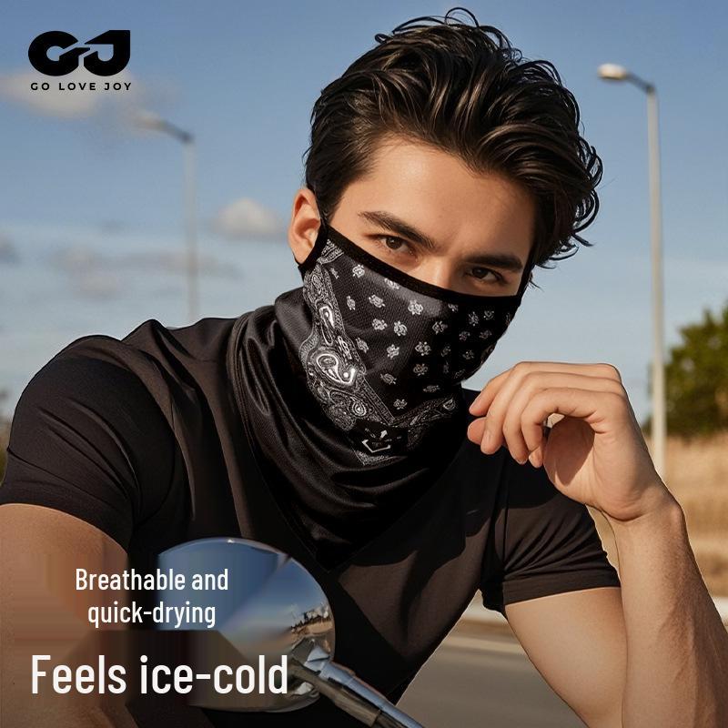 Sommerskjerf i issilke med solskjerming for sykling: Pustende, Hurtigtørkende Nakke- og Solbeskyttelse XTJ30