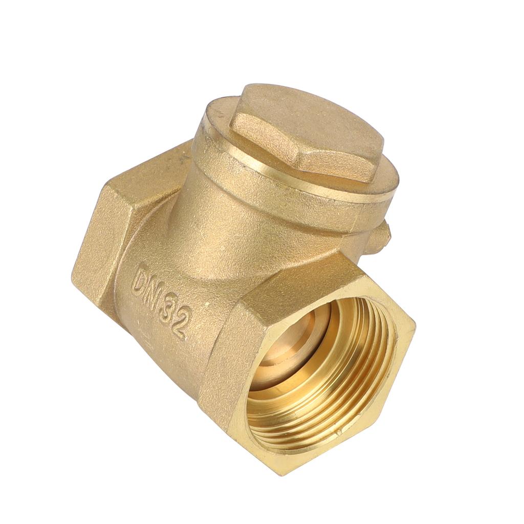 1-1/4" NPT Brass Water Oil Gas Swing Check Valve Threaded Plumbing Fitting