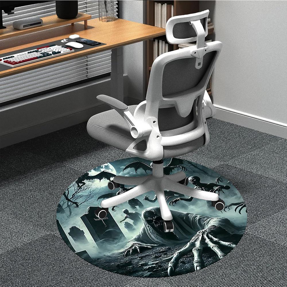 

1pc Skelebones Chair Carpet for Office Non-Slip, Rug for Office, Room, Good Gift for Family or Friends, yy251226197 80cm by 80cm