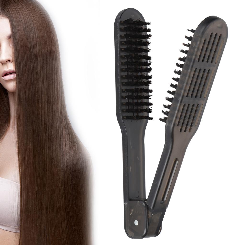 Hair Straightener Brush Double Side AntiStatic Hair Straightening Styling Brush