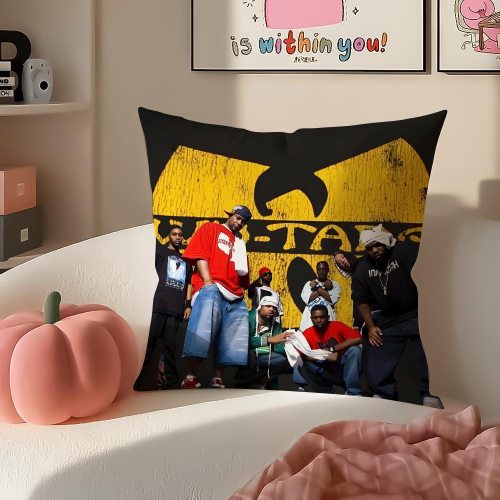 Hip Hop American Music Brand WWu Clan Tangs Cushion Cover Pillowcase Short Plush Invisible zipper Room Sofa Cushion Cover