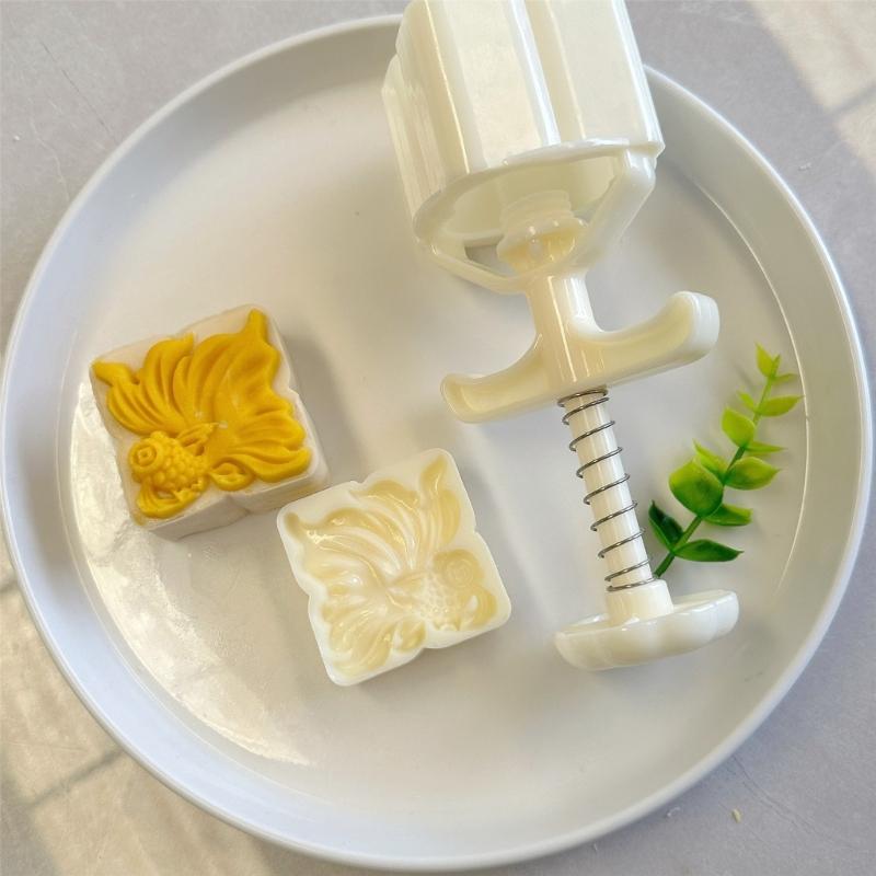 Cake Molds Dessert Press Tool Fish Shape Pastry Tool ABS Texture Pastry Moulds Baking Supplies Suitable for Dessert