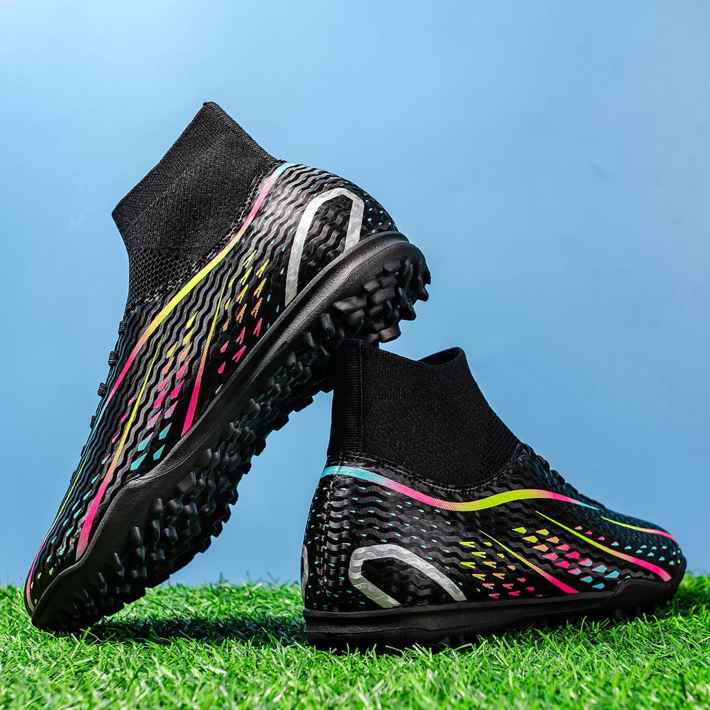 Breathable Men's Soccer Shoes with TF Broken Nails Effectively Protect Ankles, a Must-have for Football Fans