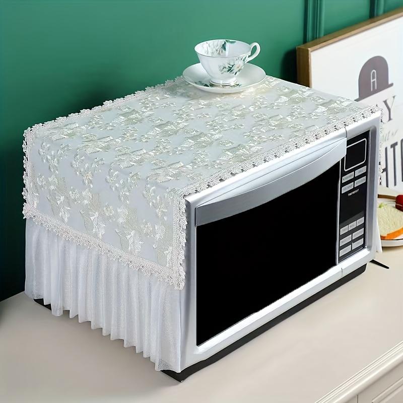 Microwave Oven Cover, Floral Pattern, Protective Dust-Proof Cloth, Essential Kitchen Tool, Color Subject to Picture