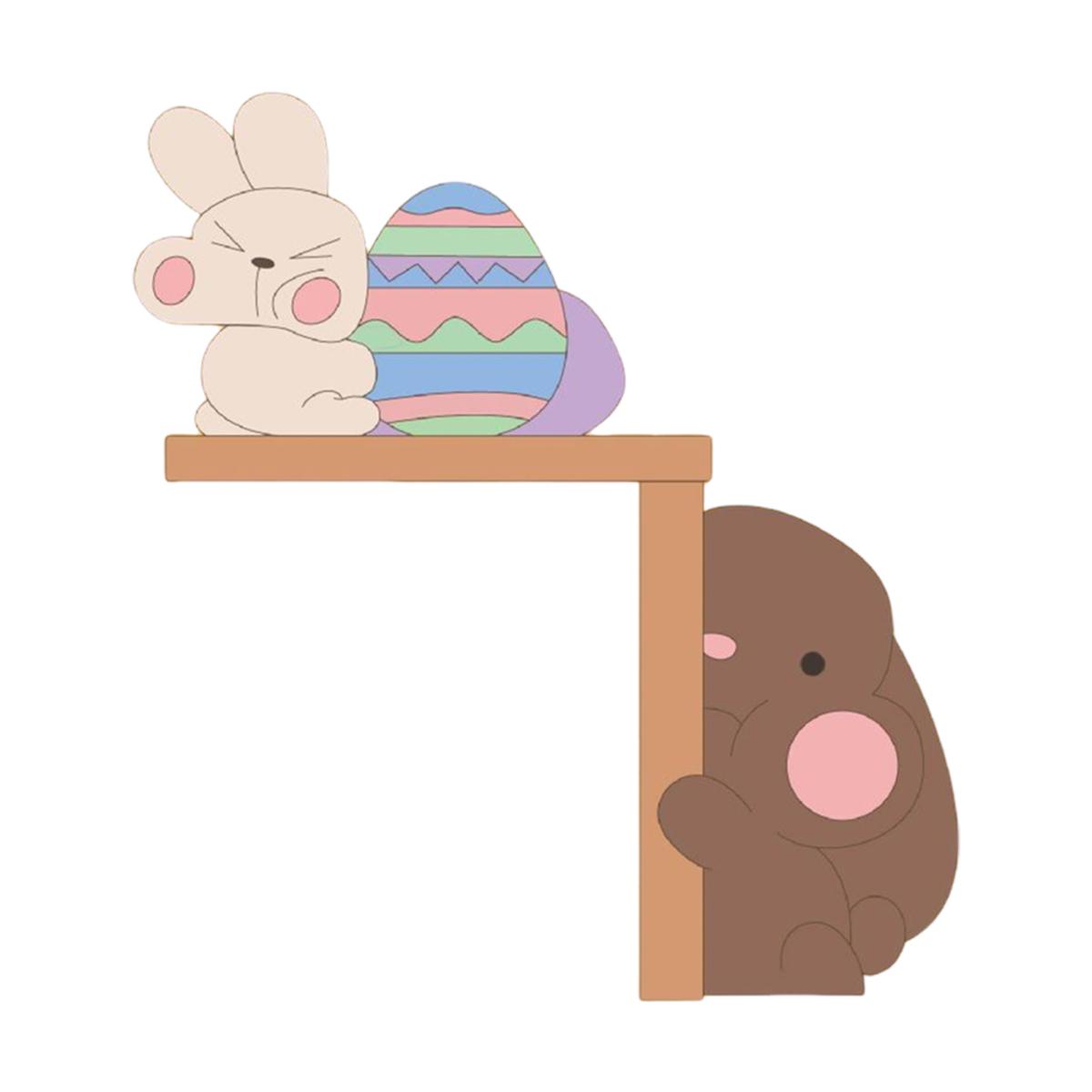 

Yousheng 1/2 шт. пасхальный кролик дверной уголок украшение фермерский деревенский мультяшный кролик дверная рама знак передняя дверь край верхний орнамент