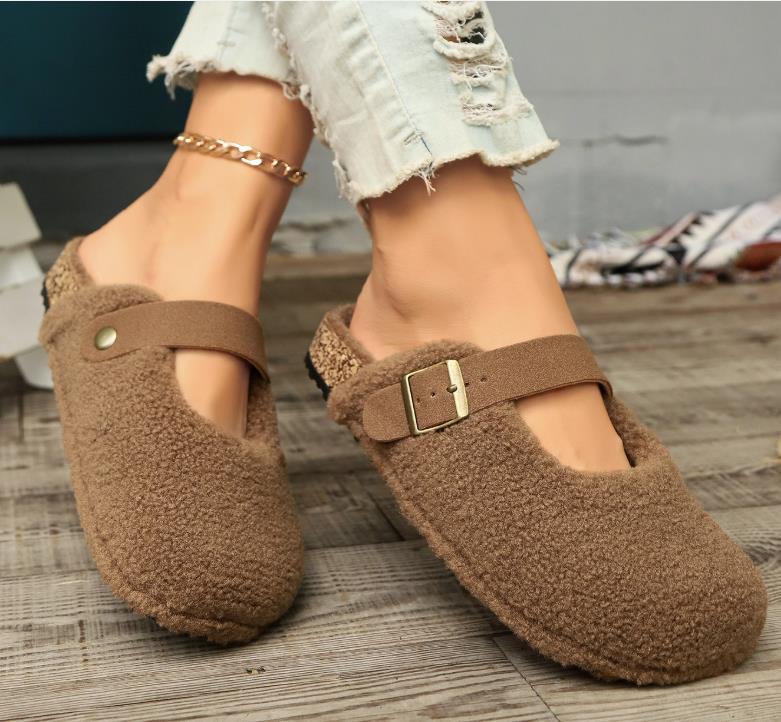 Fashion Luxury Woman Woolen Fur Flats Warm Plush Shoes Women Candy Color Fur Loafers Ballerina Furry Moccasins Cozy Lambswool Flats