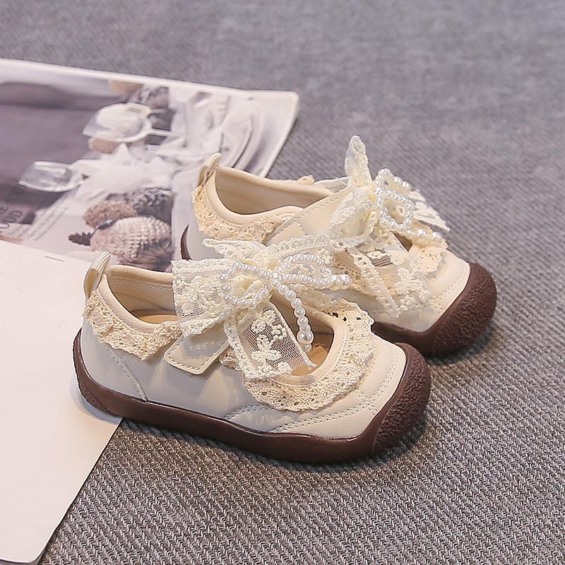 

Girls leather shoes 2025 spring and autumn new children s shoes little girl princess shoes soft-soled Doudou shoes shallow single shoes tide 23