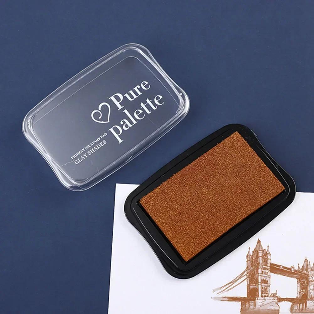 

Package Contents Mm Solid Ink Pad Stamp DIY Crafts Black Purple Plastic Sponge Mm Manual Measurement Deviation коричневий