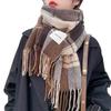 Plaid Scarf Women's Long Autumn and Winter New Korean Style Versatile Student Shawl Warm Scarf