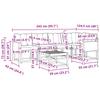 Outdoor Sofa Set with Cushions 6 Pcs Natural and Black