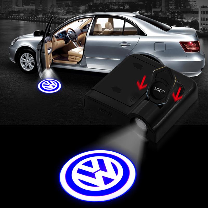 For VW Golf-7 4 5 6 CC T-ROC Sharan Passat B5 6 7 Polos Jetta Car LED Courtesy Light Ghost Shadow Projector Emblem Lamp