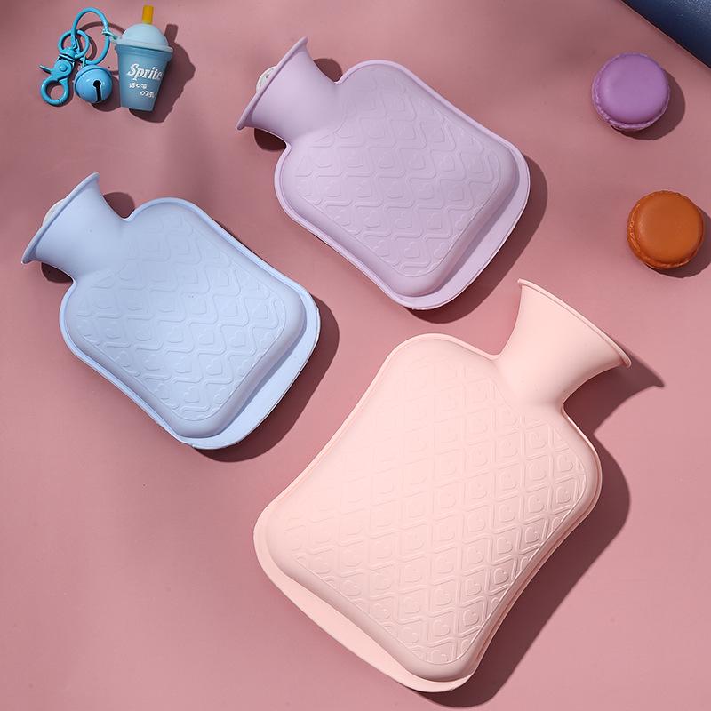 Silicone Hot Water Bottle - Macaron Colors, Large Capacity, Pour-In Design