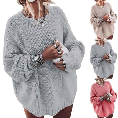 Sweaters for Women Jumpers Korean Knitwear Long Sleeve Large Knitted Sweater Pullover Oversized Baggy Solid