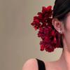 Nouvelles épingles à cheveux de mariée style chinois avec des fleurs d'hortensia simulées pour les chignons Qipao