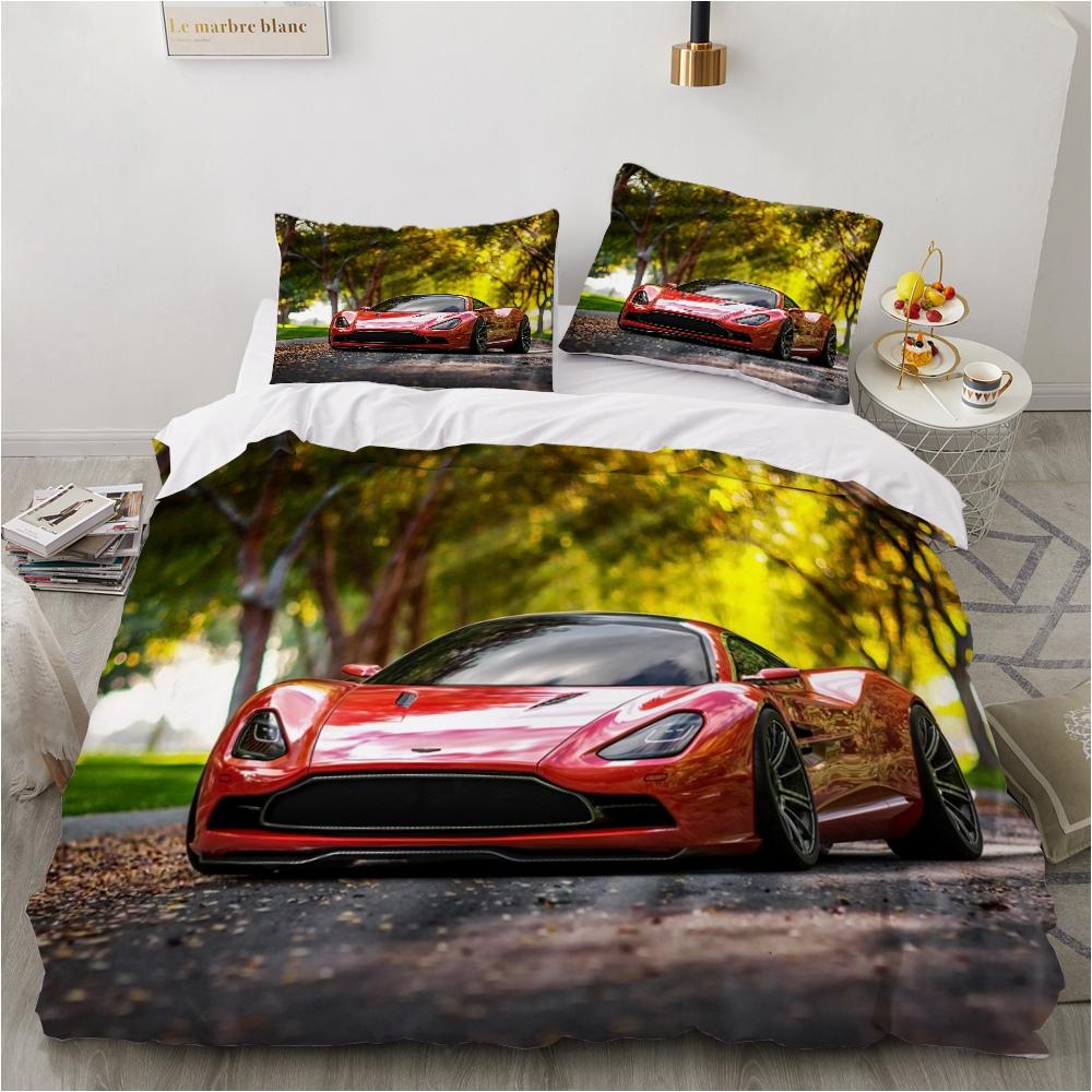 Racing Cars Fashion Scenery 3d Duvet Cover Dropshipping Modern Cool Sports Car for Children Teens Boys Bedroom Decoration Queen