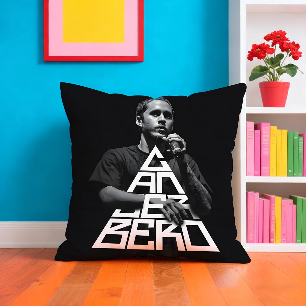 CCanserbero Singer Pillow Case Cushion Cover Soft  EasyWash Pillow Case  Versatile For Couch Bed Travel And Office