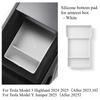 For Tesla Model 3 Y Juniper Highland 2025 Center Console Armrest Storage Box Stowing Tidying Lower Bottom Mat Organizer Tray Pad