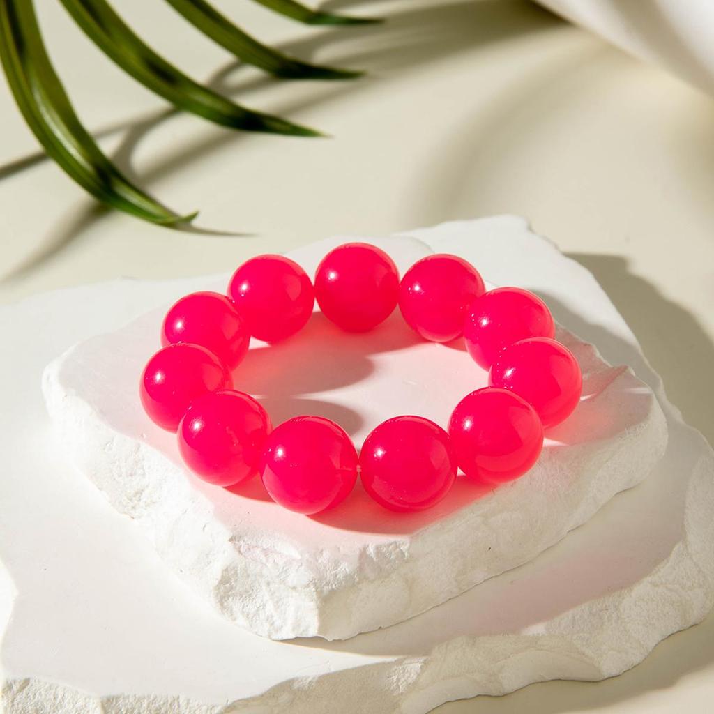 Summer New Jelly Transparent Acrylic Bead Hand String Women's Accessories Small Fresh Seaside Vacation Color Dopamine Style