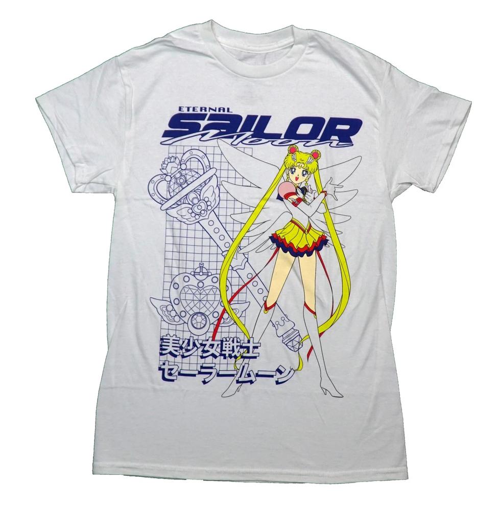 Anime Two-dimensional Sailor Moon New Adult T-shirt Summer New Retro Fashion Men and Women Streetwear