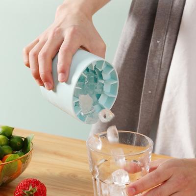 Cylinder Silicone Ice Cube Mold Quickly Freeze Glace Silicone Ice Maker Ice Cup Creative Cylinder Ice Bucket Whiskey Beer Maker