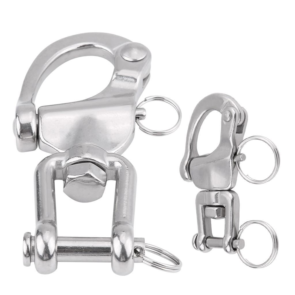 Marine Swivel Shackle Stainless Steel Spring Shackle Quick Release Chain Link Snap For Sailboat Yacht 3