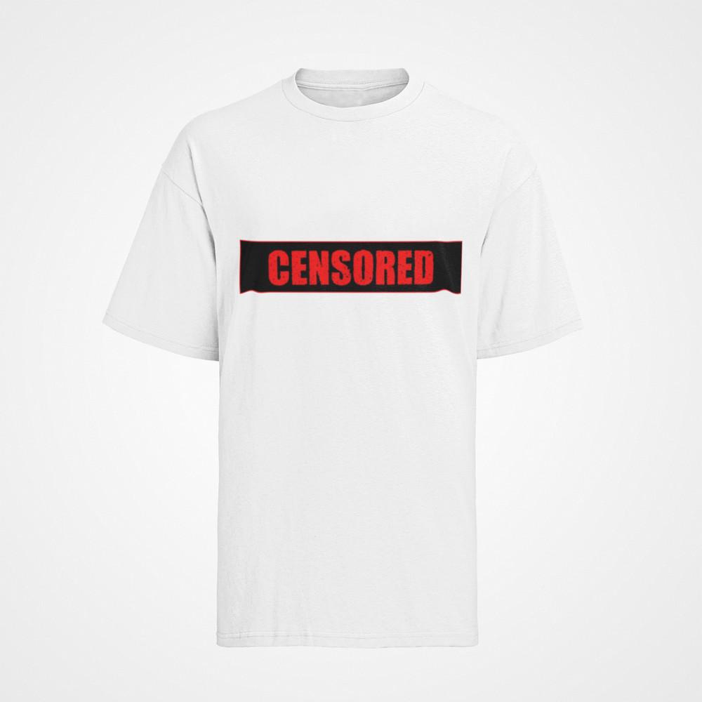 

Herren T-Shirt Bio Baumwolle Protest Fake News Zeichen Censored 3XL