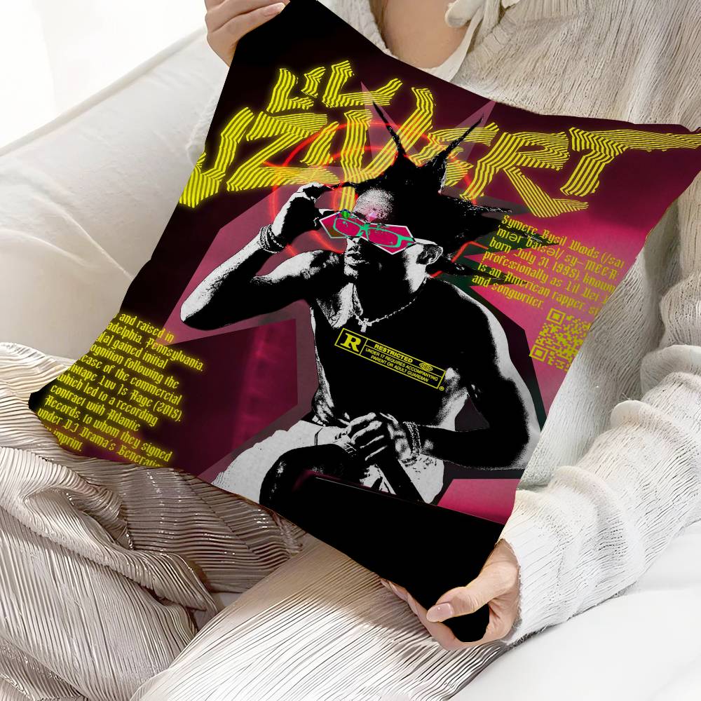 Lil Uzi Vert Singer Pillow Gift Home Office Decoration Bedroom Sofa Car Cushion Cover Case 45X45