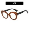 Cat eye color matching personalized flat mirror new glasses frame European and American fashion personalized glasses frame ins Internet celebrity wome